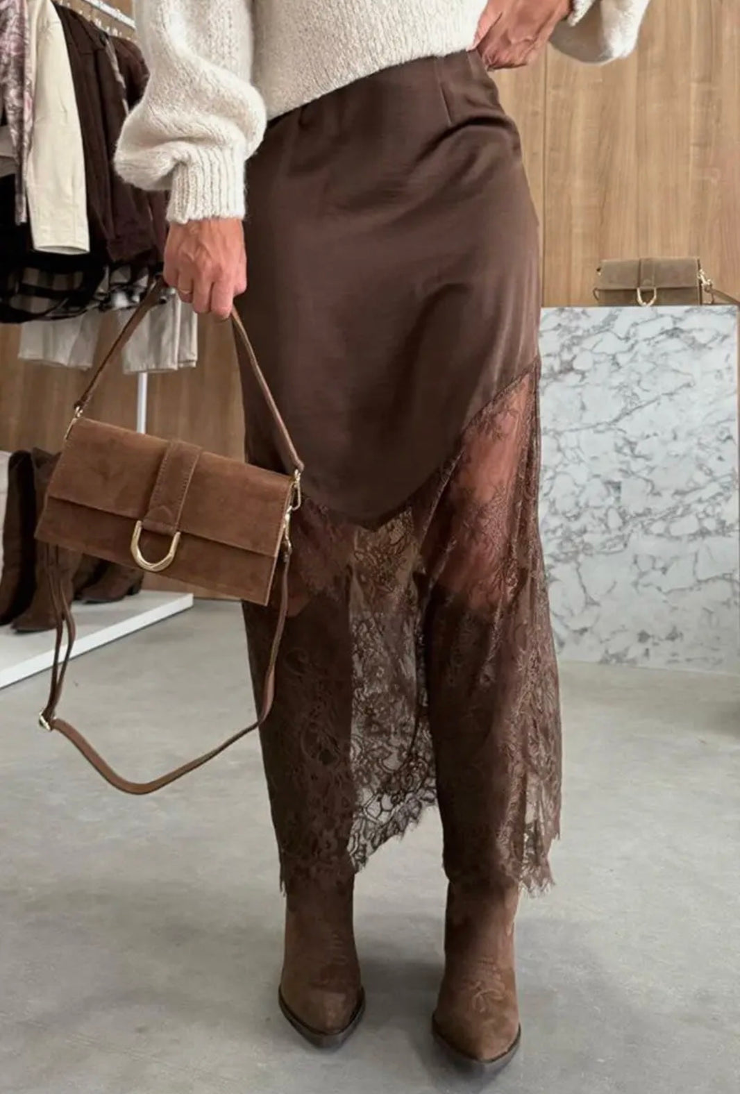 ASYMMETRICAL LAYERED SKIRT