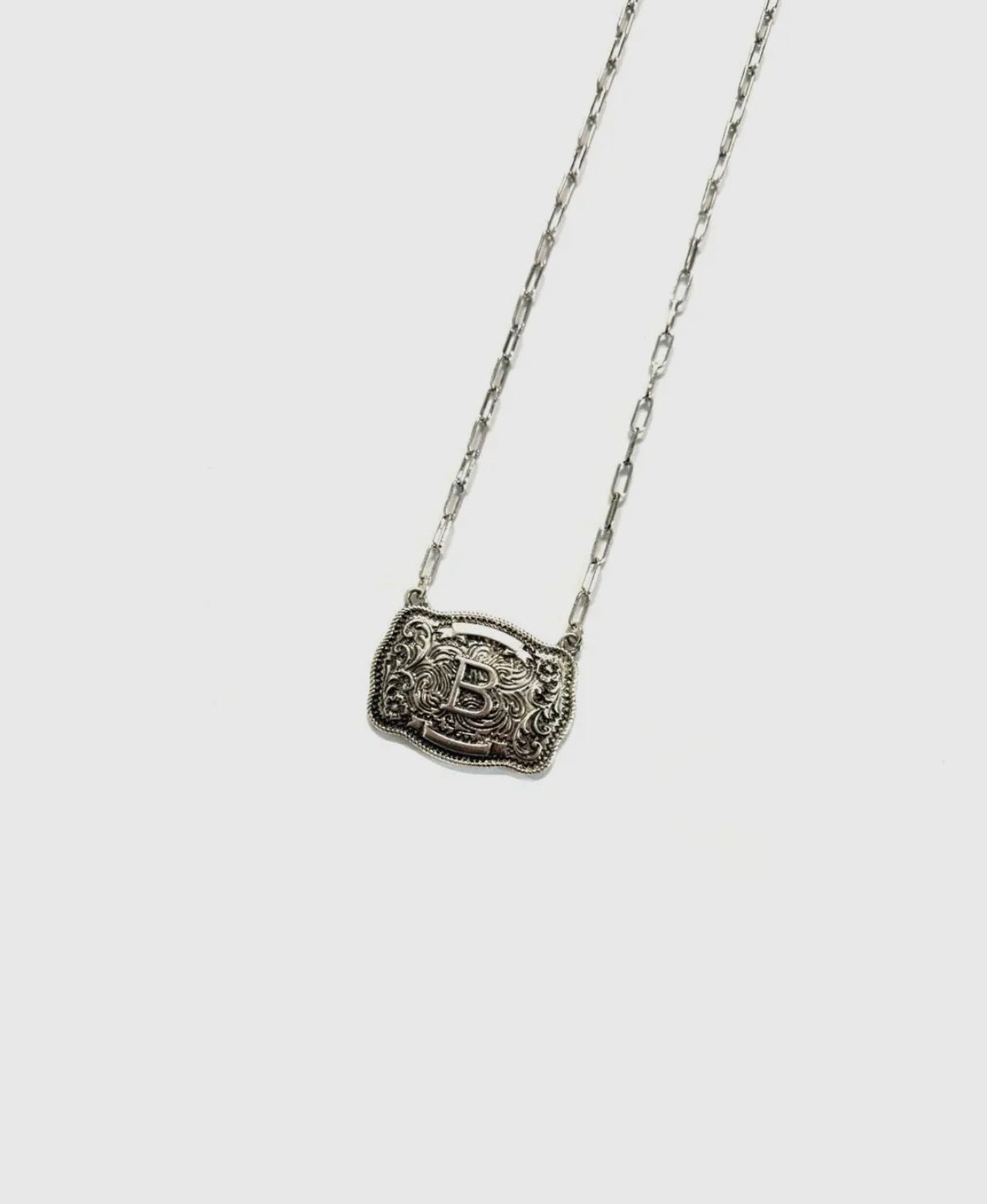 BUCKLE INITIAL NECKLACE
