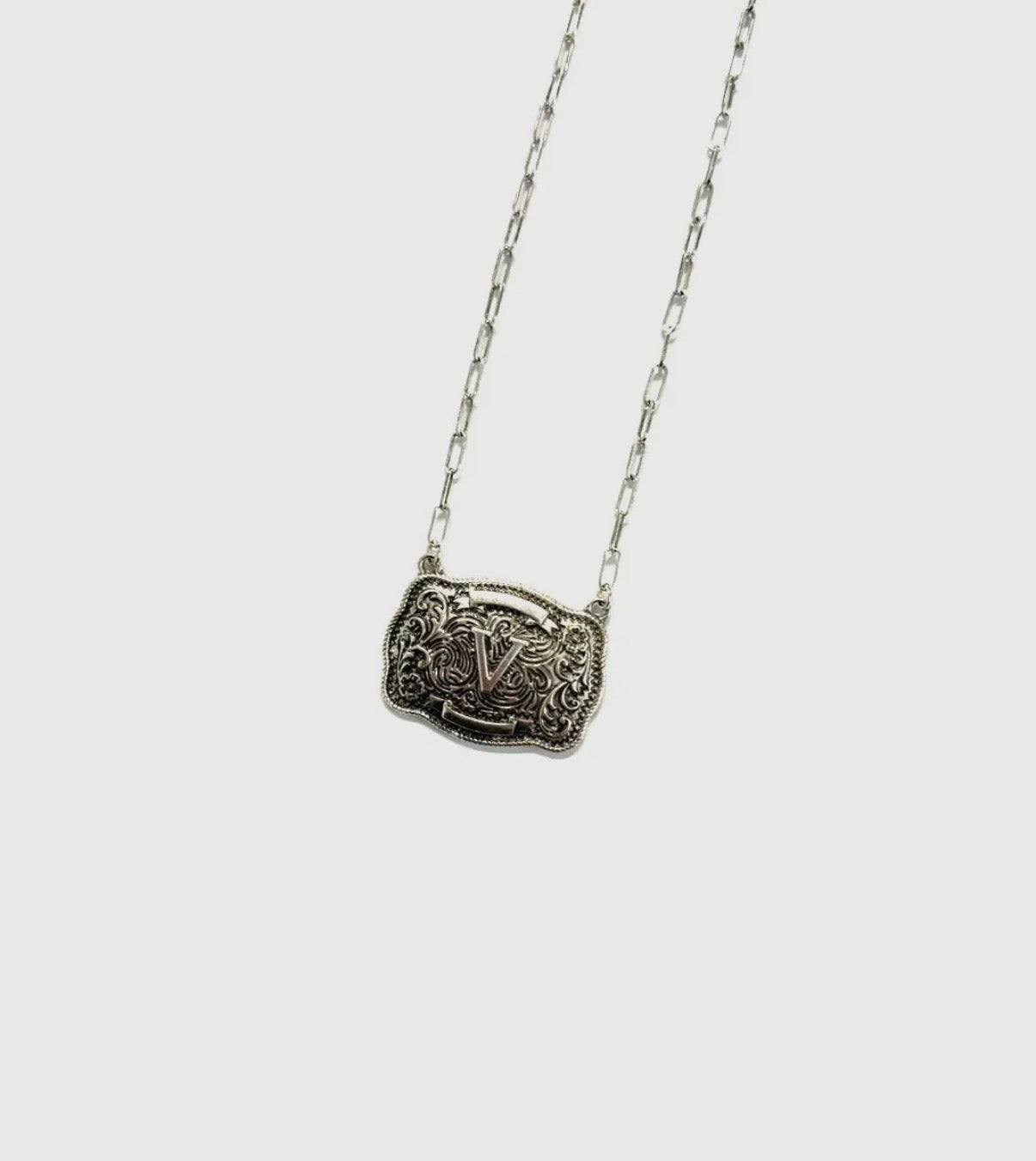 BUCKLE INITIAL NECKLACE