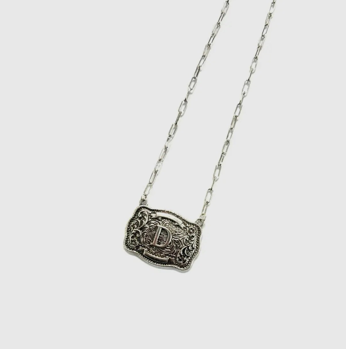 BUCKLE INITIAL NECKLACE