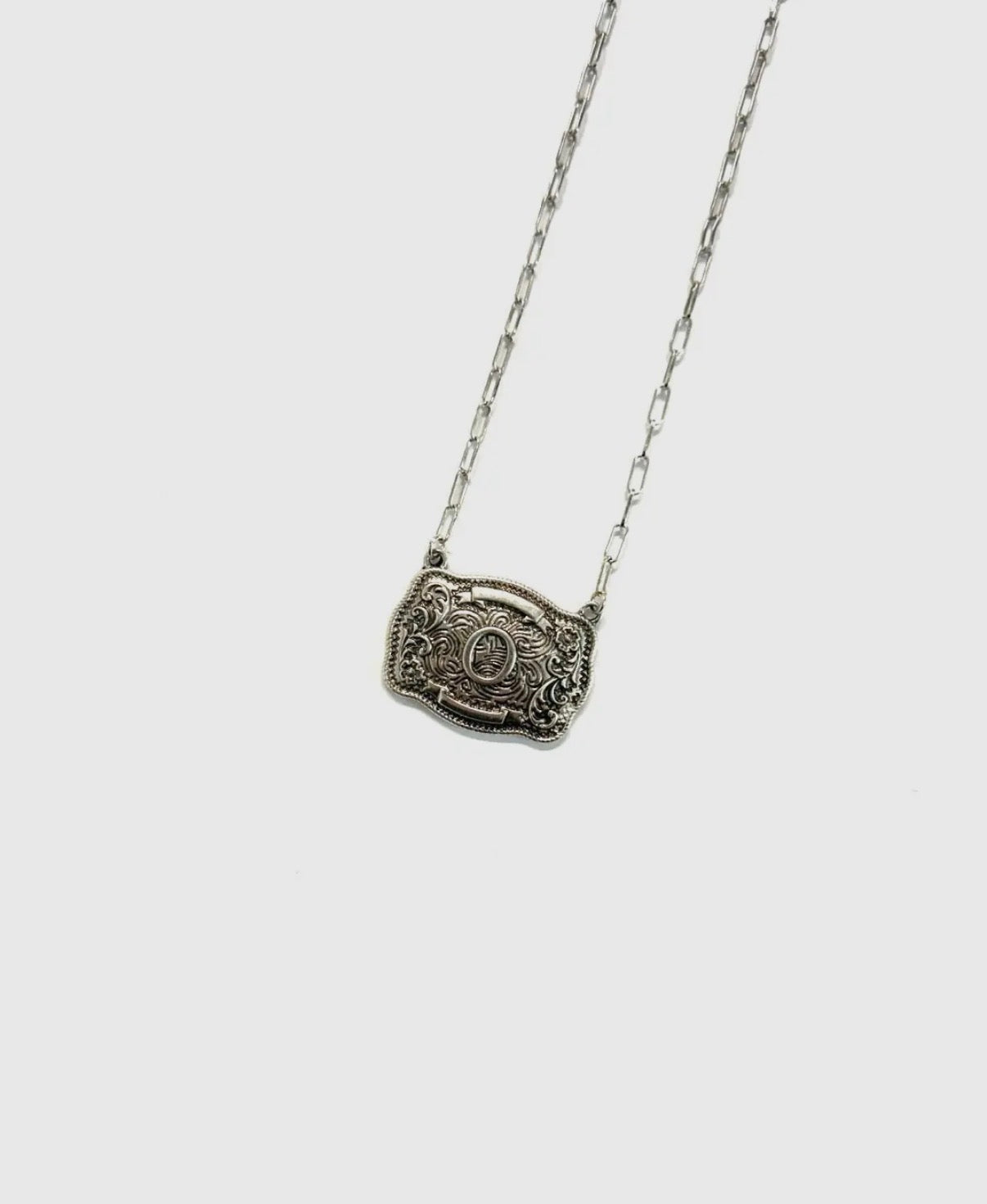 BUCKLE INITIAL NECKLACE