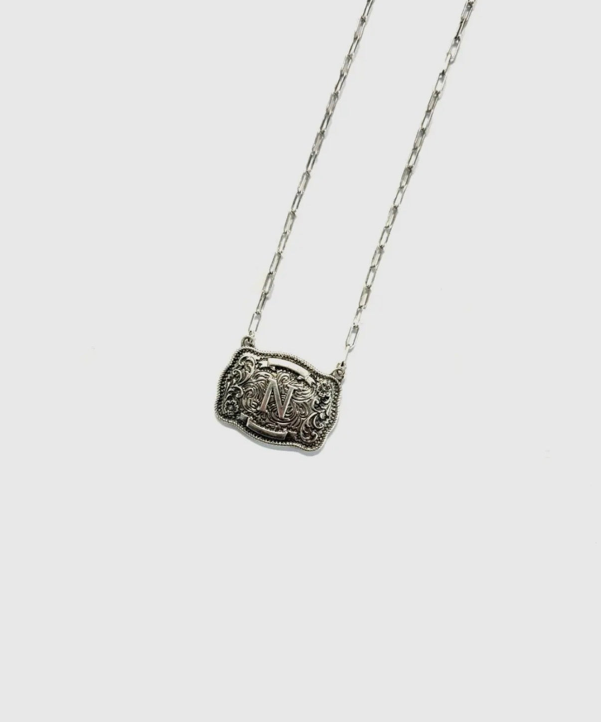 BUCKLE INITIAL NECKLACE