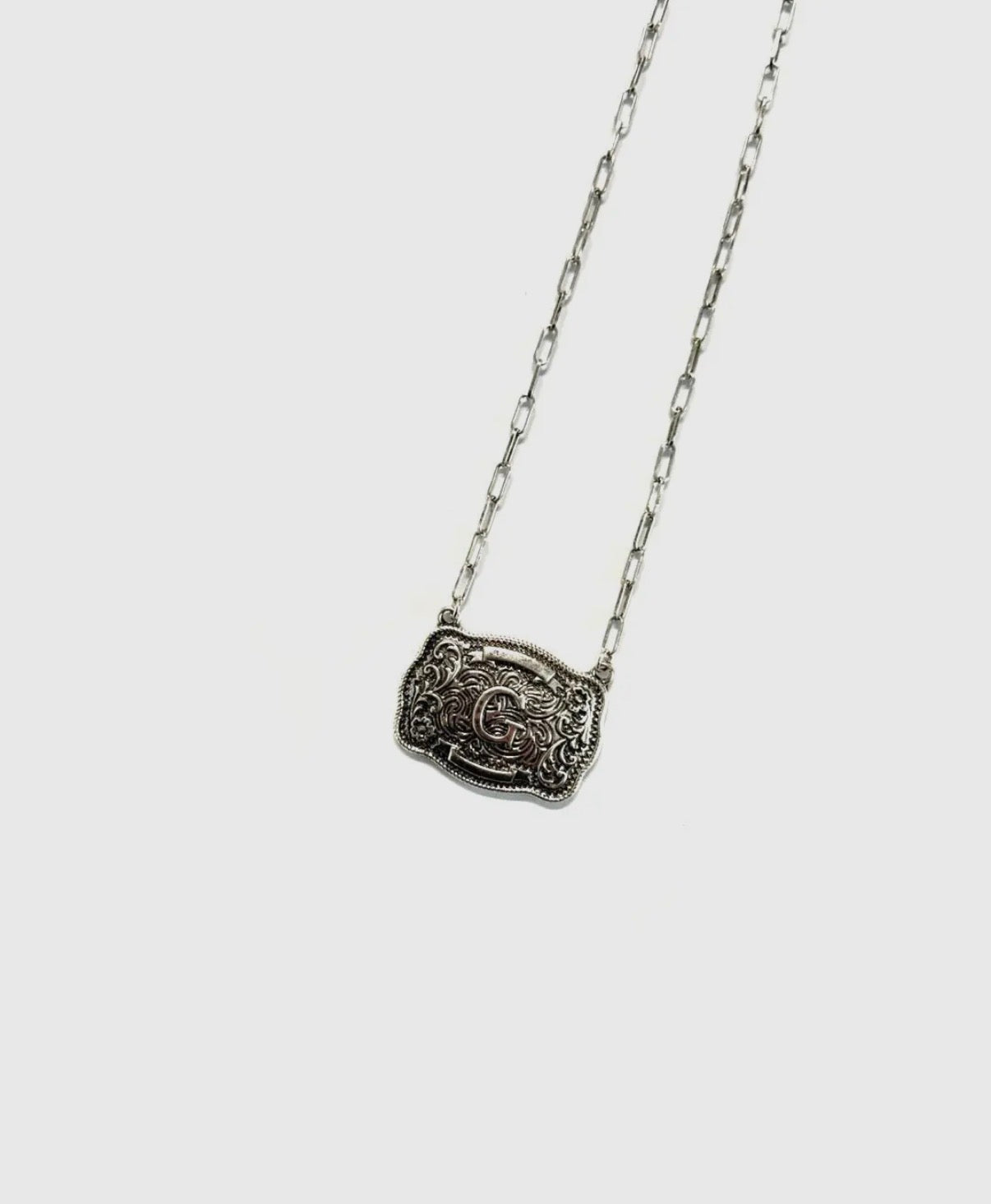 BUCKLE INITIAL NECKLACE