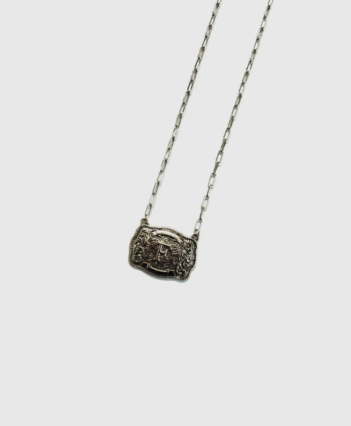 BUCKLE INITIAL NECKLACE