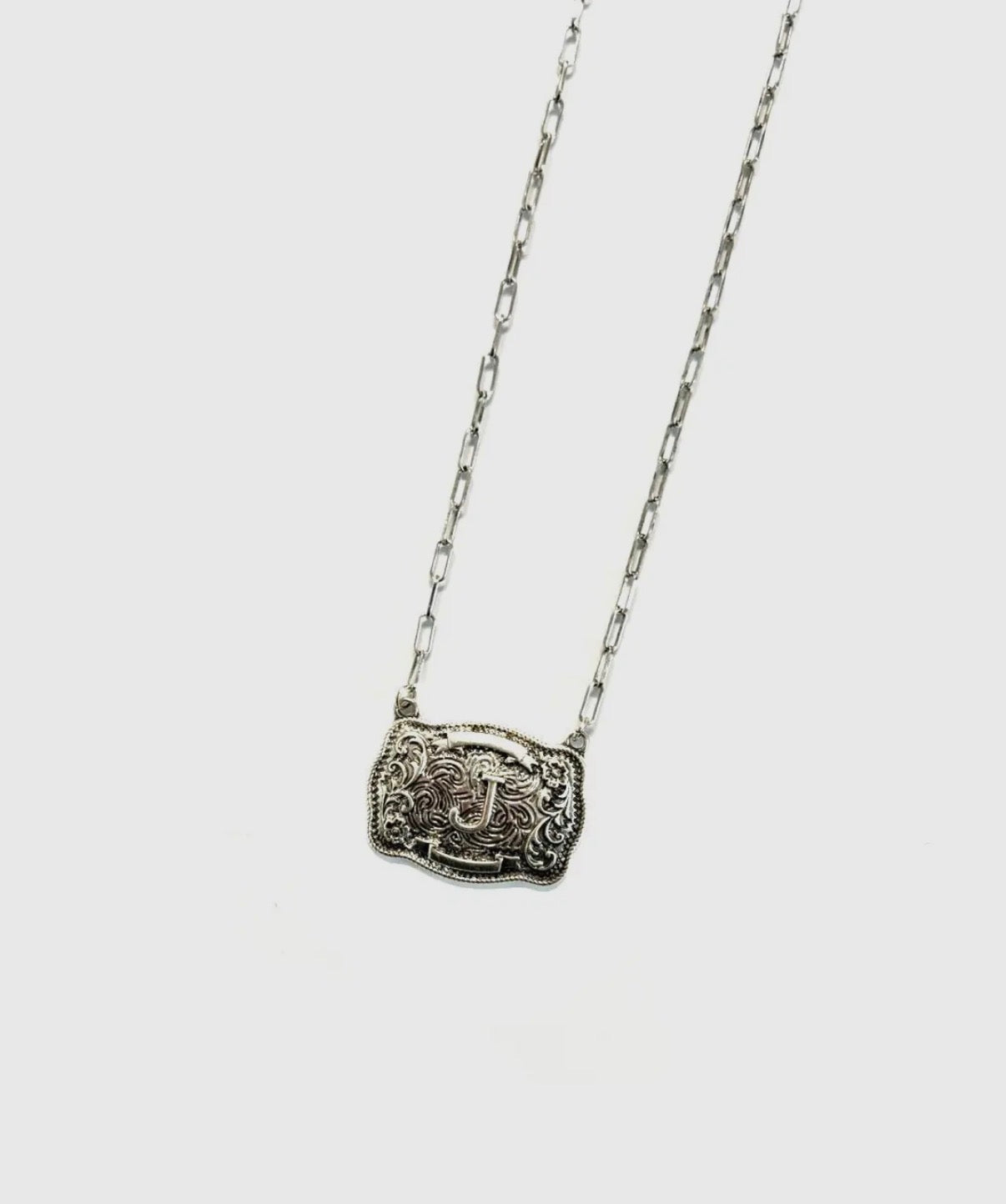BUCKLE INITIAL NECKLACE