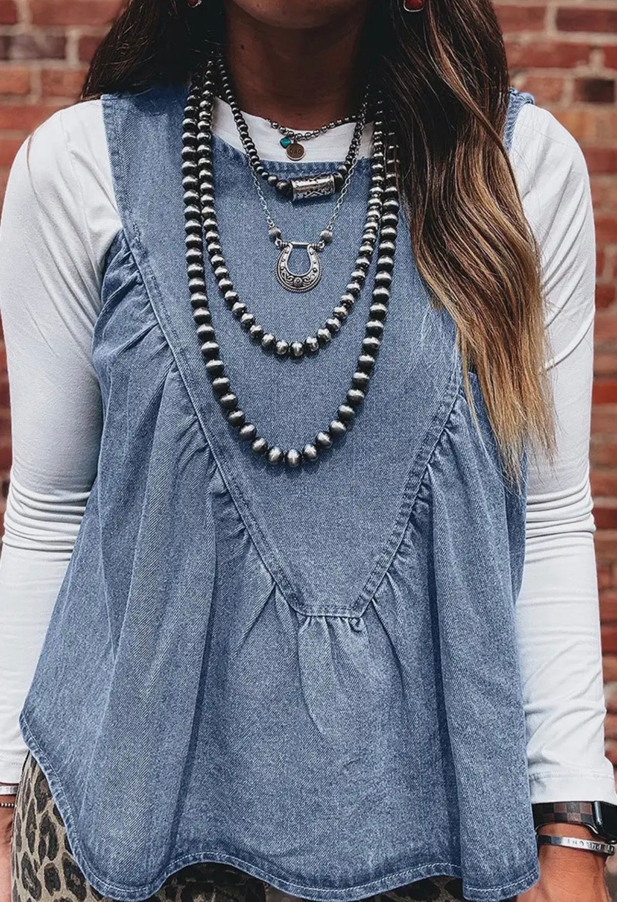 FLOWY DENIM TANK