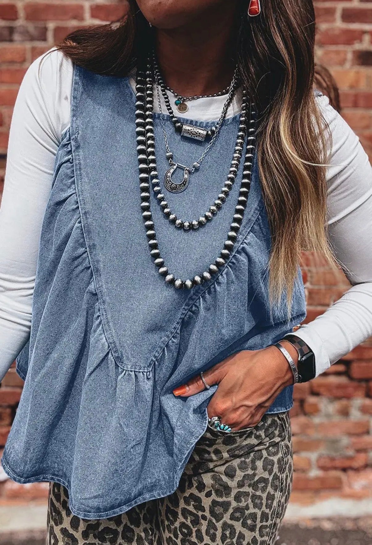 FLOWY DENIM TANK