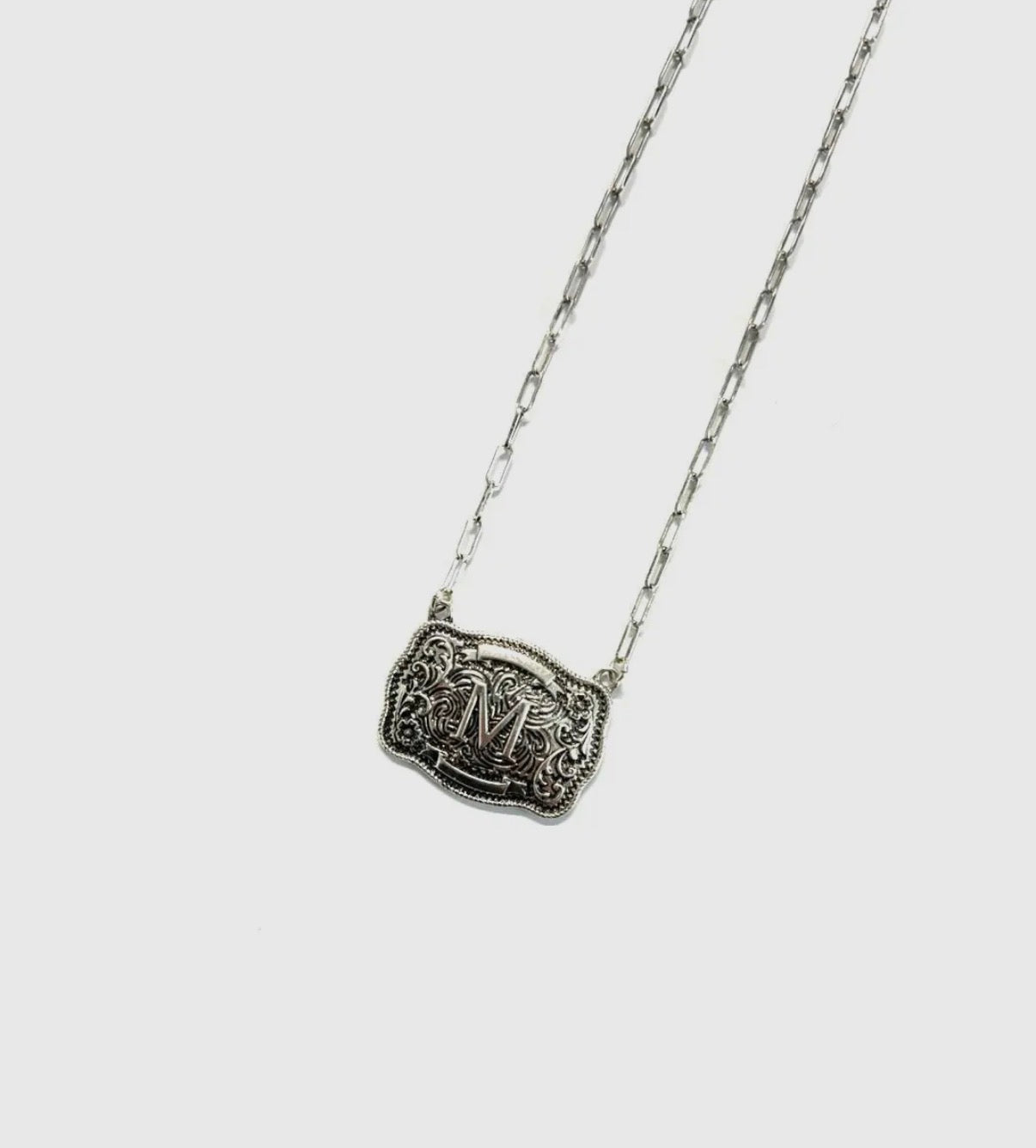 BUCKLE INITIAL NECKLACE