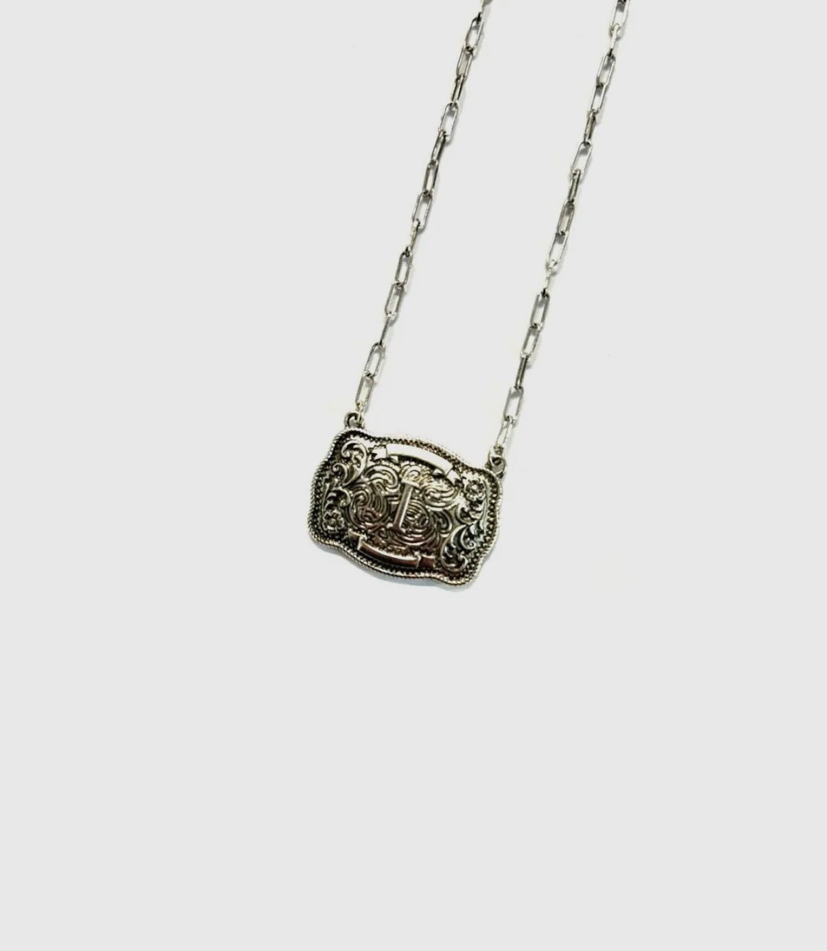 BUCKLE INITIAL NECKLACE