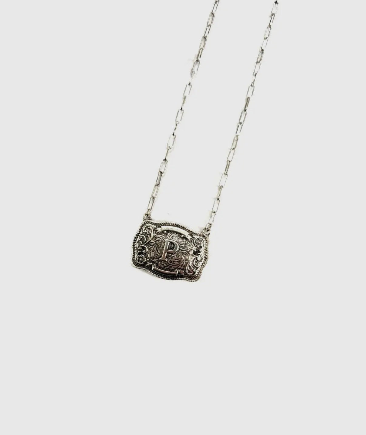 BUCKLE INITIAL NECKLACE