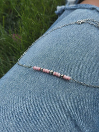 GENUINE PINK CONCH BAR NECKLACE