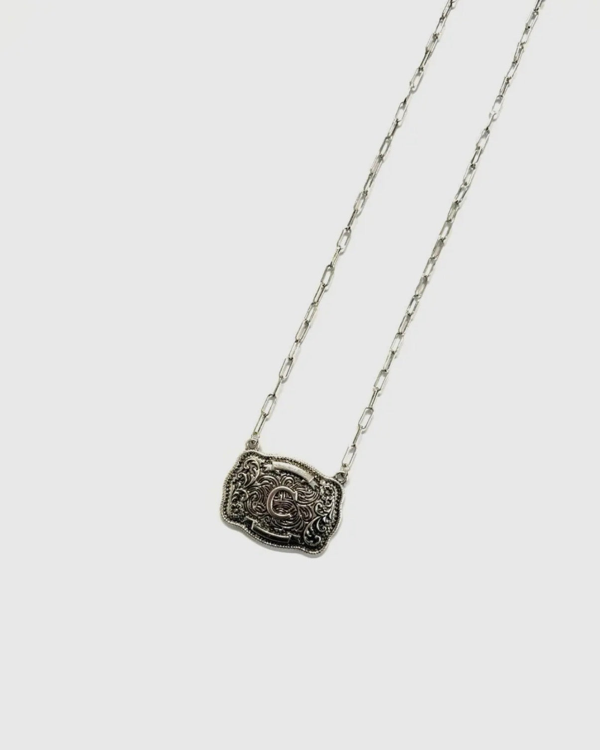 BUCKLE INITIAL NECKLACE