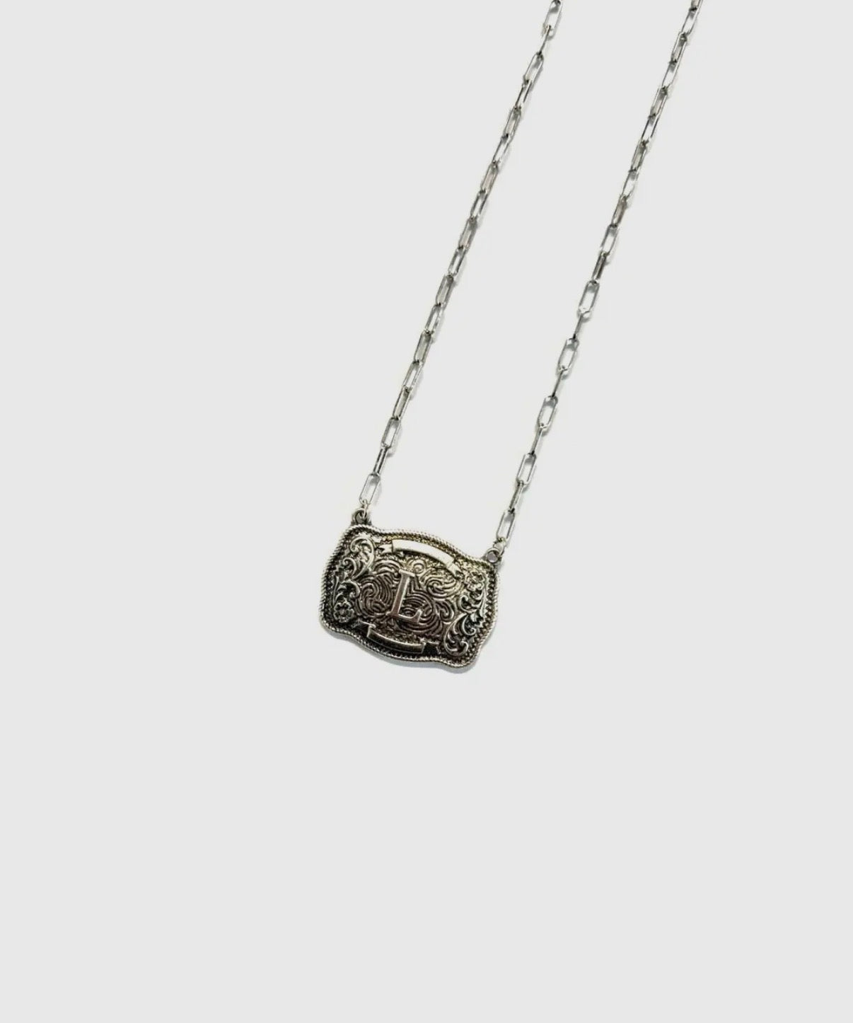BUCKLE INITIAL NECKLACE