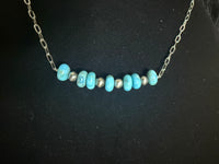 GENUINE TURQUOISE BAR NECKLACE